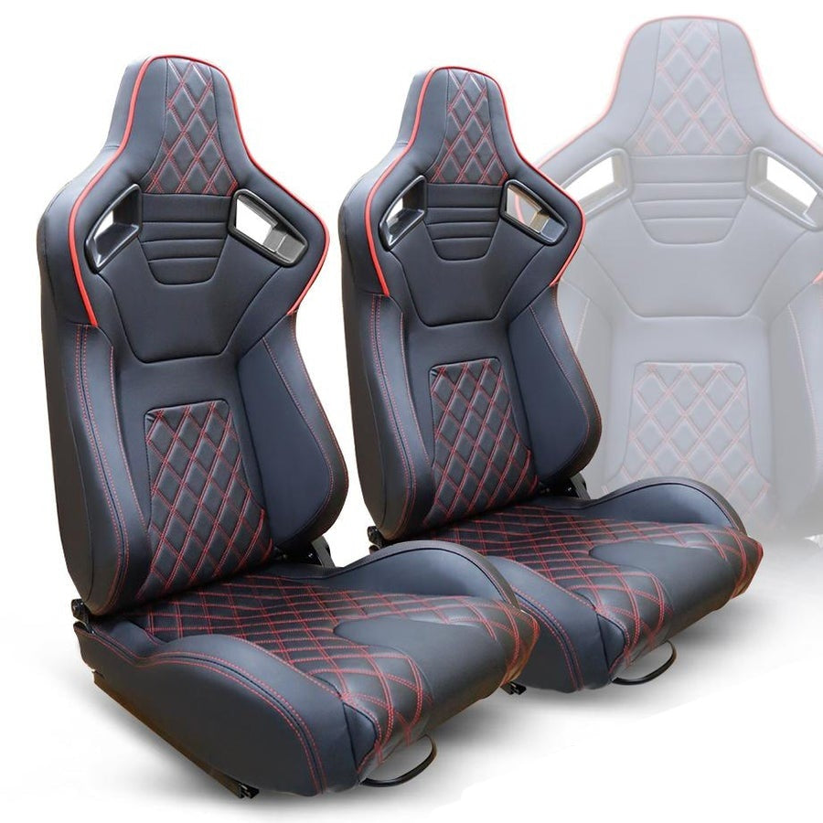 Reclinable racing Seats and rails